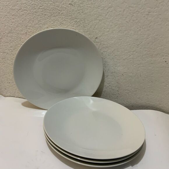 Set Of 4 Denmark Tools For Cooks 10 5/8" Coupe Dinner Plates White Porcelain - Picture 3 of 7